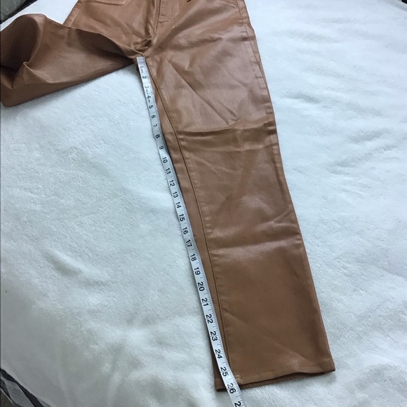 L'AGENCE Margot Java Coated High Rise Skinny Jeans Brown Size 25 - Picture 7 of 12